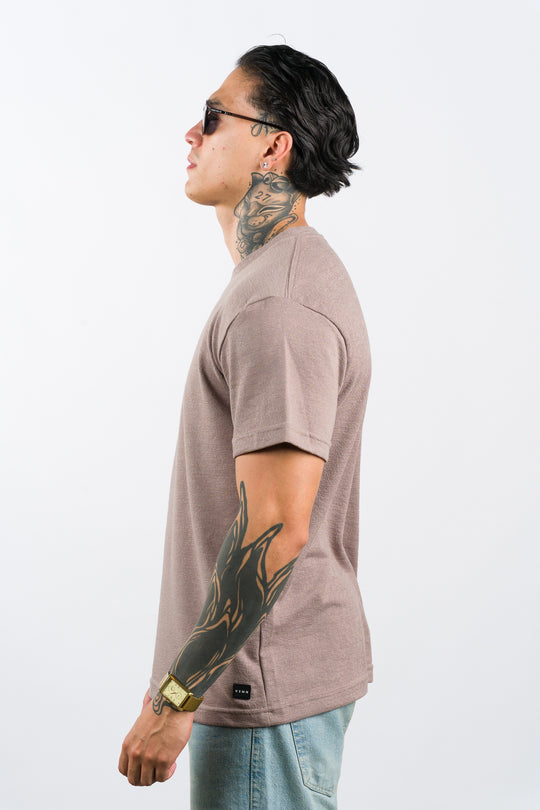 T-Shirt Text DL Beige Oscuro
