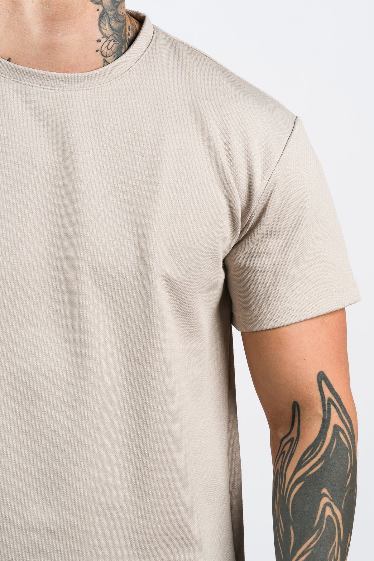 T-Shirt Text Na Beige