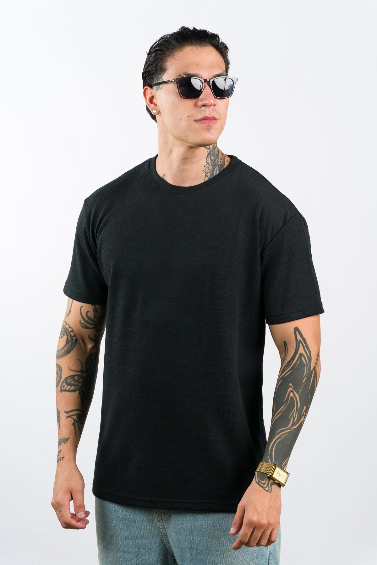 T-Shirt Text DL Negro