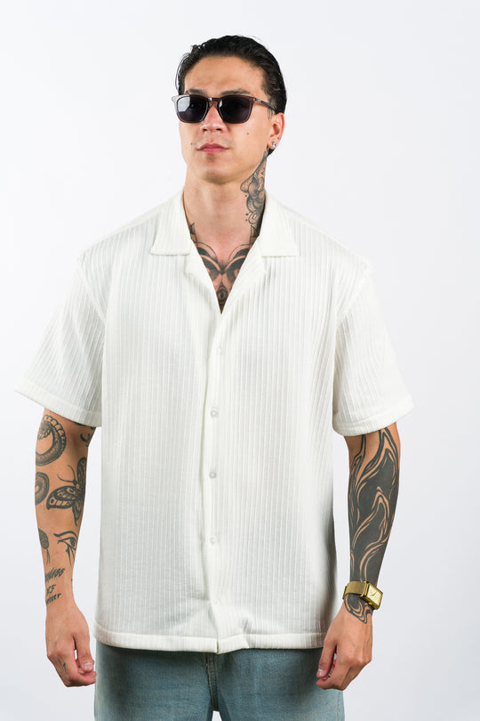 Camisa Text Mo Blanca Hueso