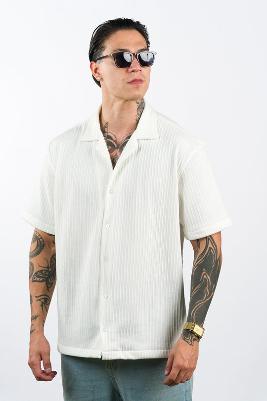 Camisa Text Mo Blanca Hueso