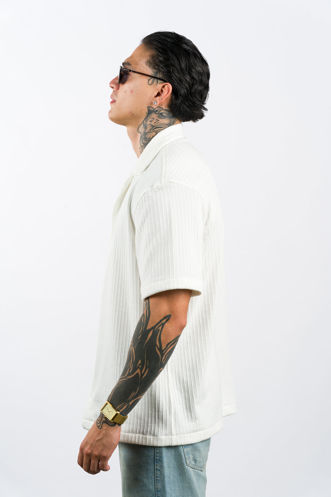 Camisa Text Mo Blanca Hueso
