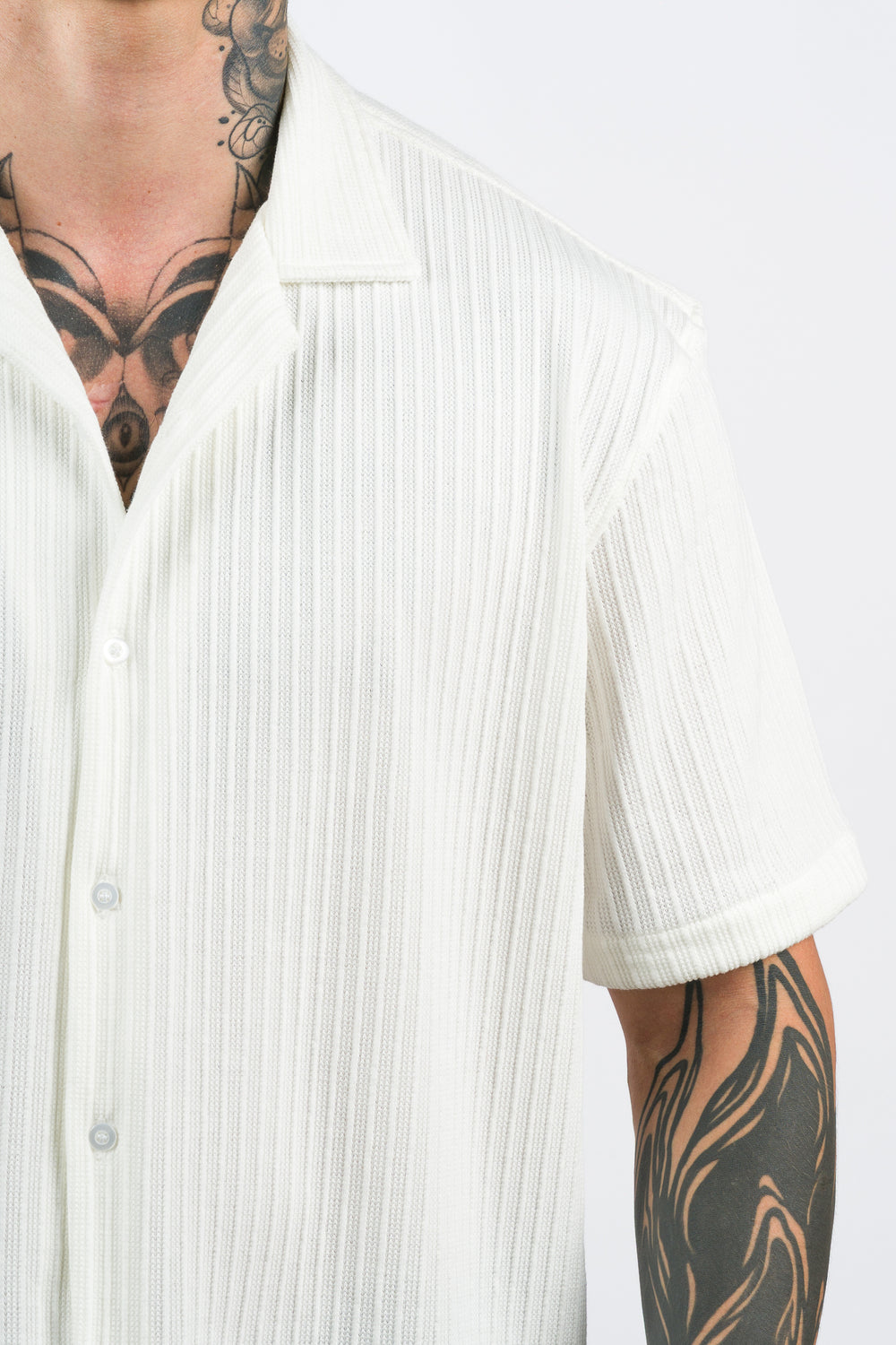 Camisa Text Mo Blanca Hueso