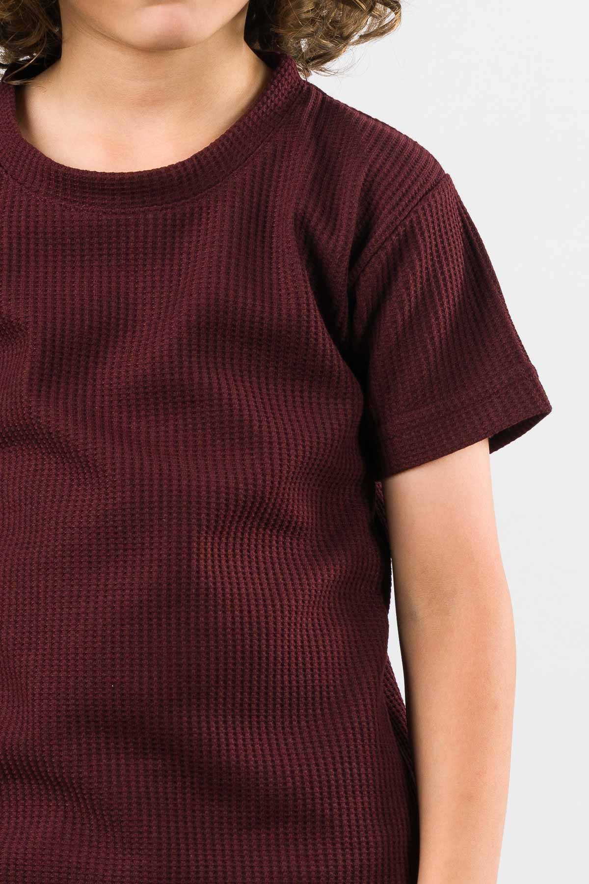 T-Shirt Text Q Kid vino - Voszmen