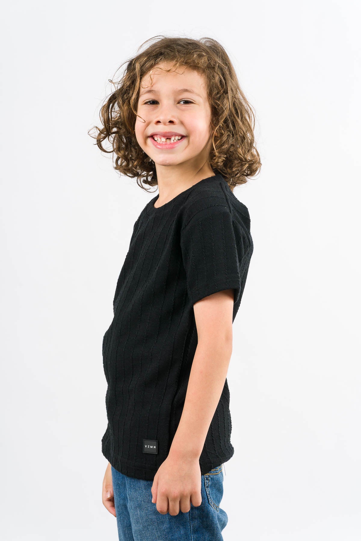 T-Shirt Text Kr Kid Negro - Voszmen