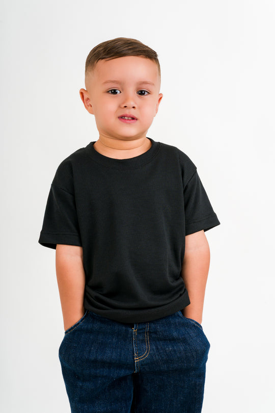 T-Shirt Text M Kid Negro