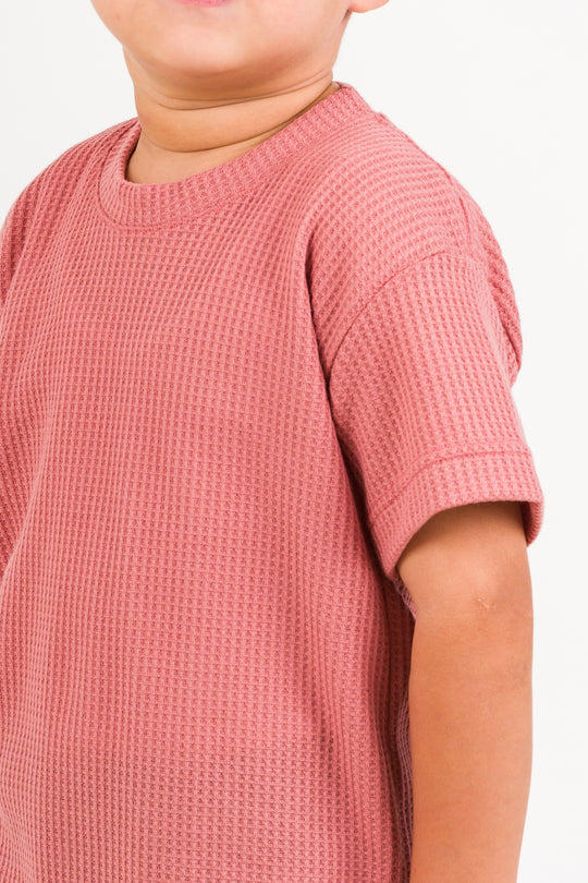 T-Shirt Text Q Kid Dark Rose