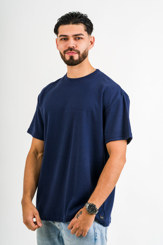 T-Shirt Text M Azul Navy