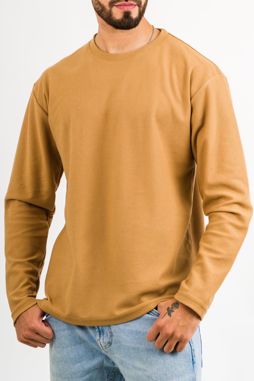 Camiseta ML Text FZ Mostaza