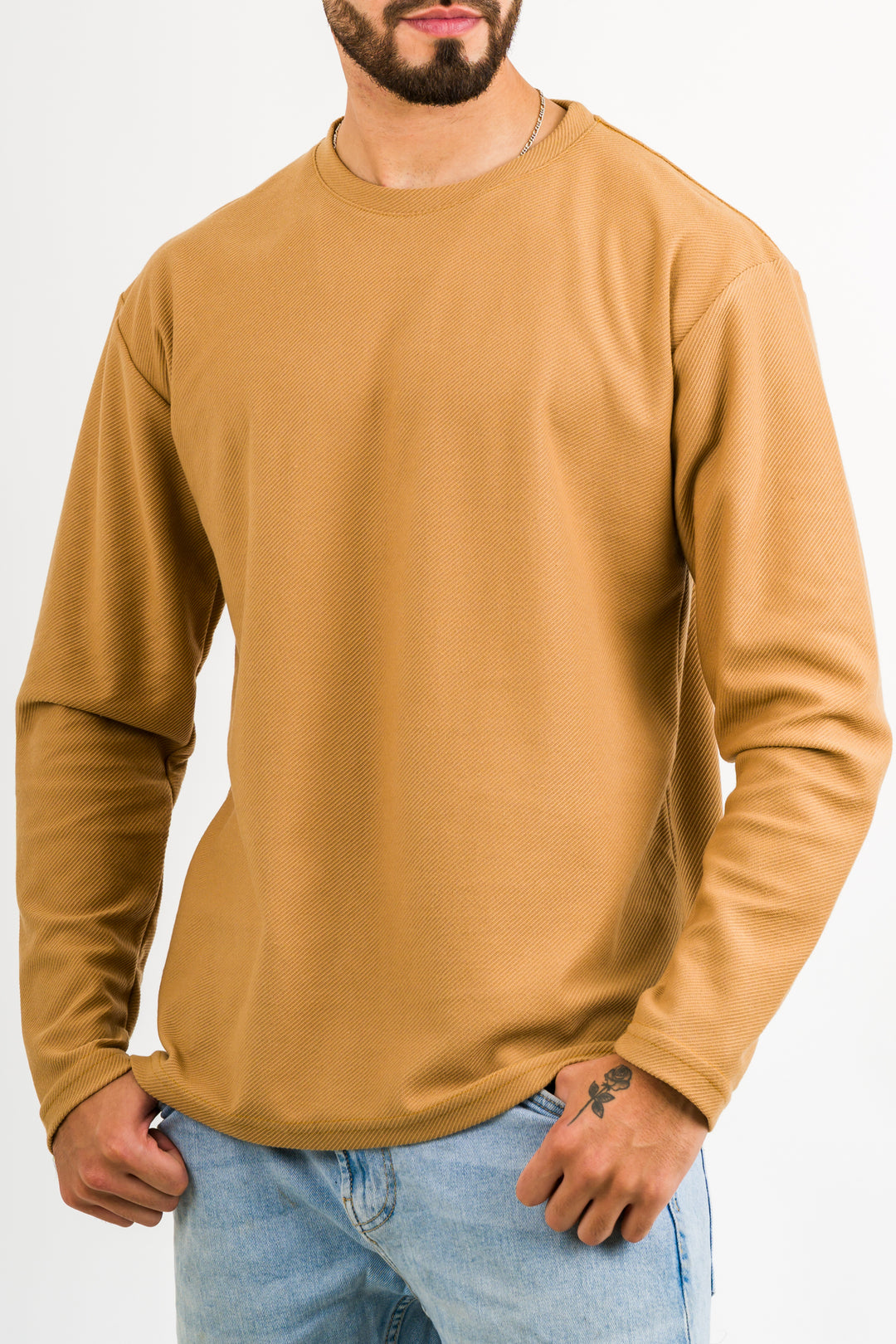 Camiseta ML Text FZ Mostaza