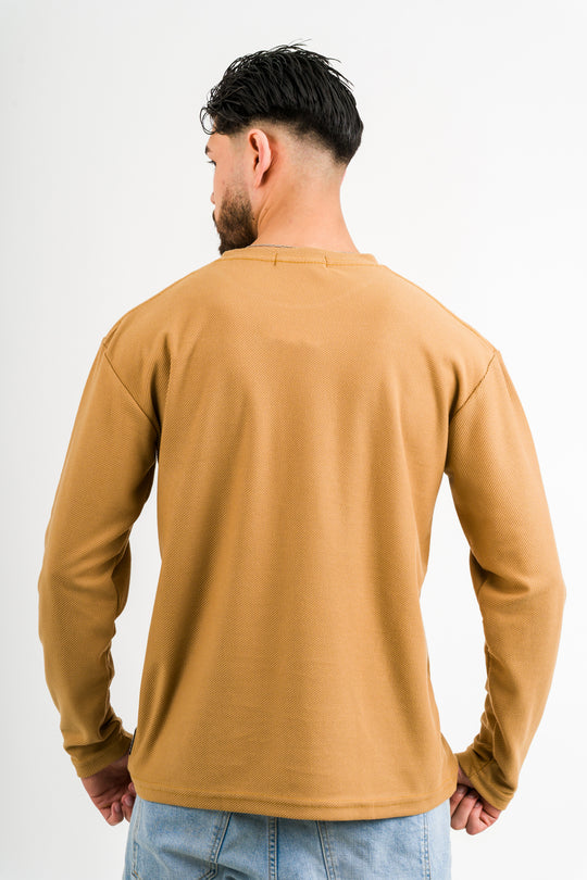 Camiseta ML Text FZ Mostaza