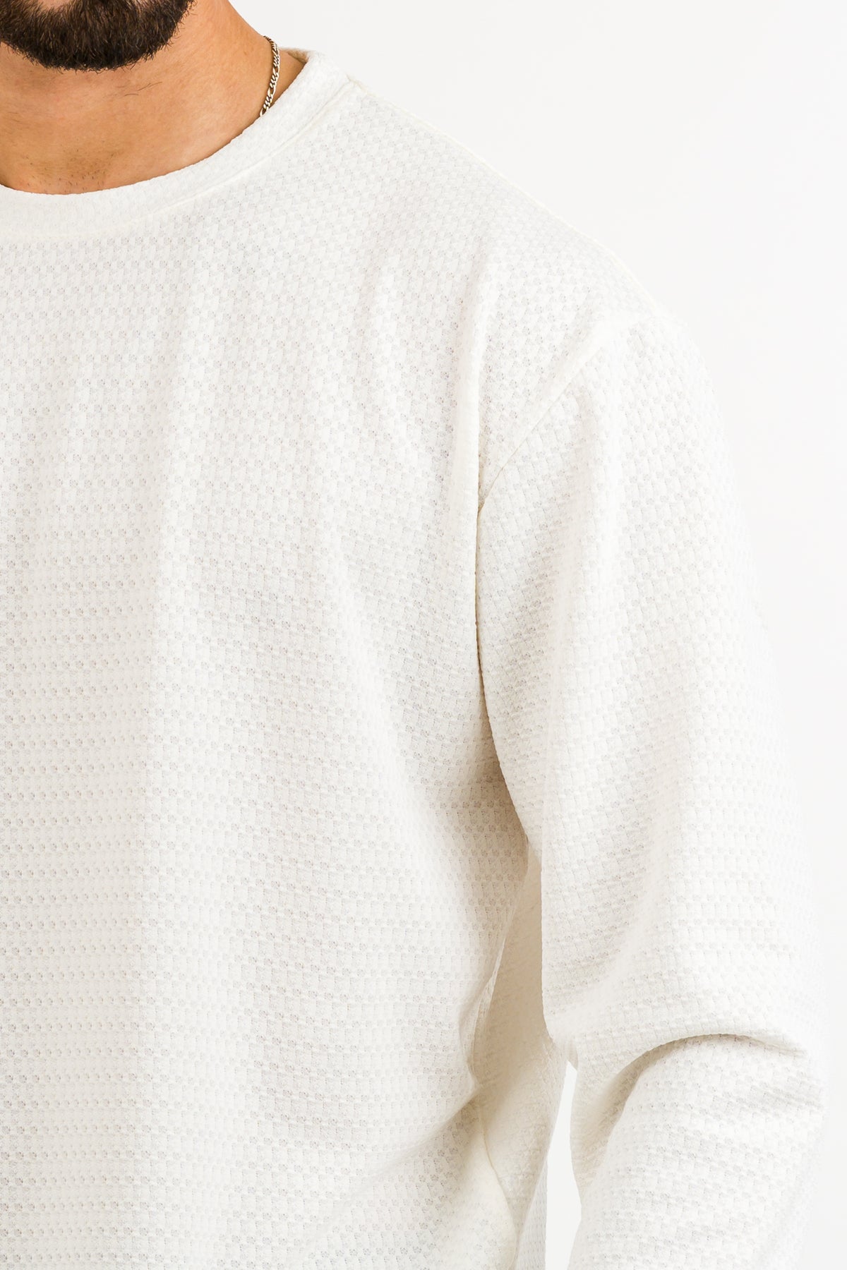 Camiseta ML Text CR Blanco Hueso - Voszmen