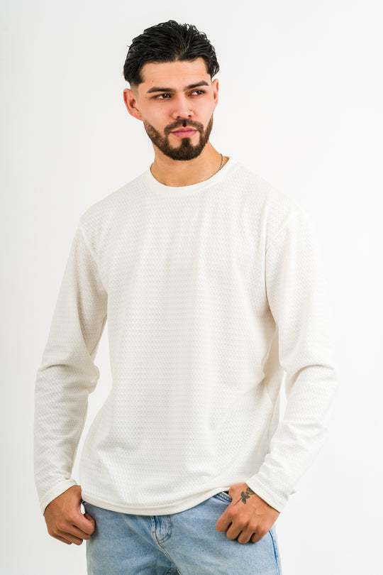 Camiseta ML Text CR Blanco Hueso
