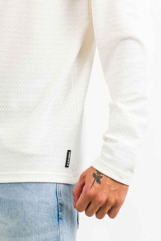 Camiseta ML Text CR Blanco Hueso