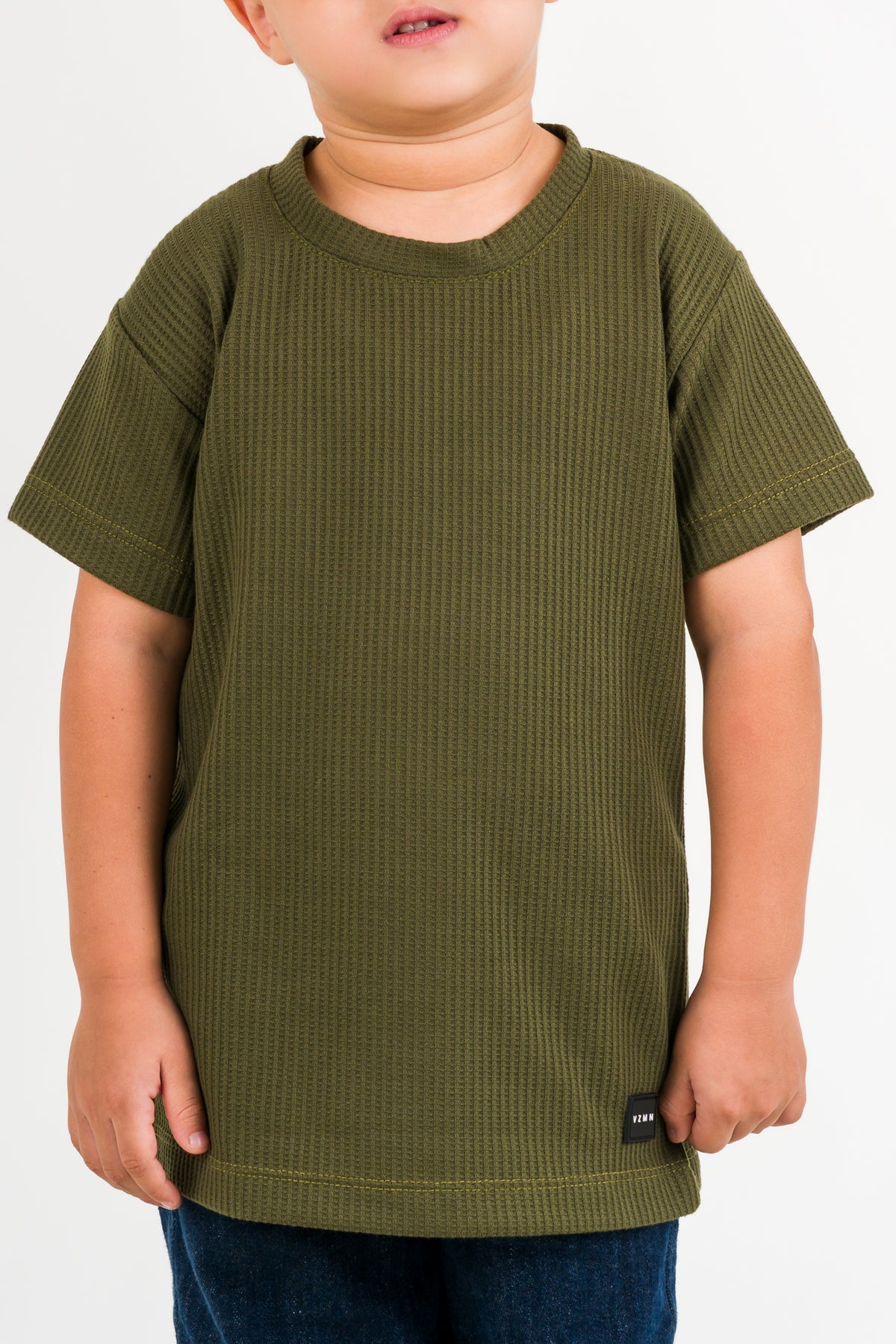 T-Shirt Text Q Kid Verde musgo - Voszmen