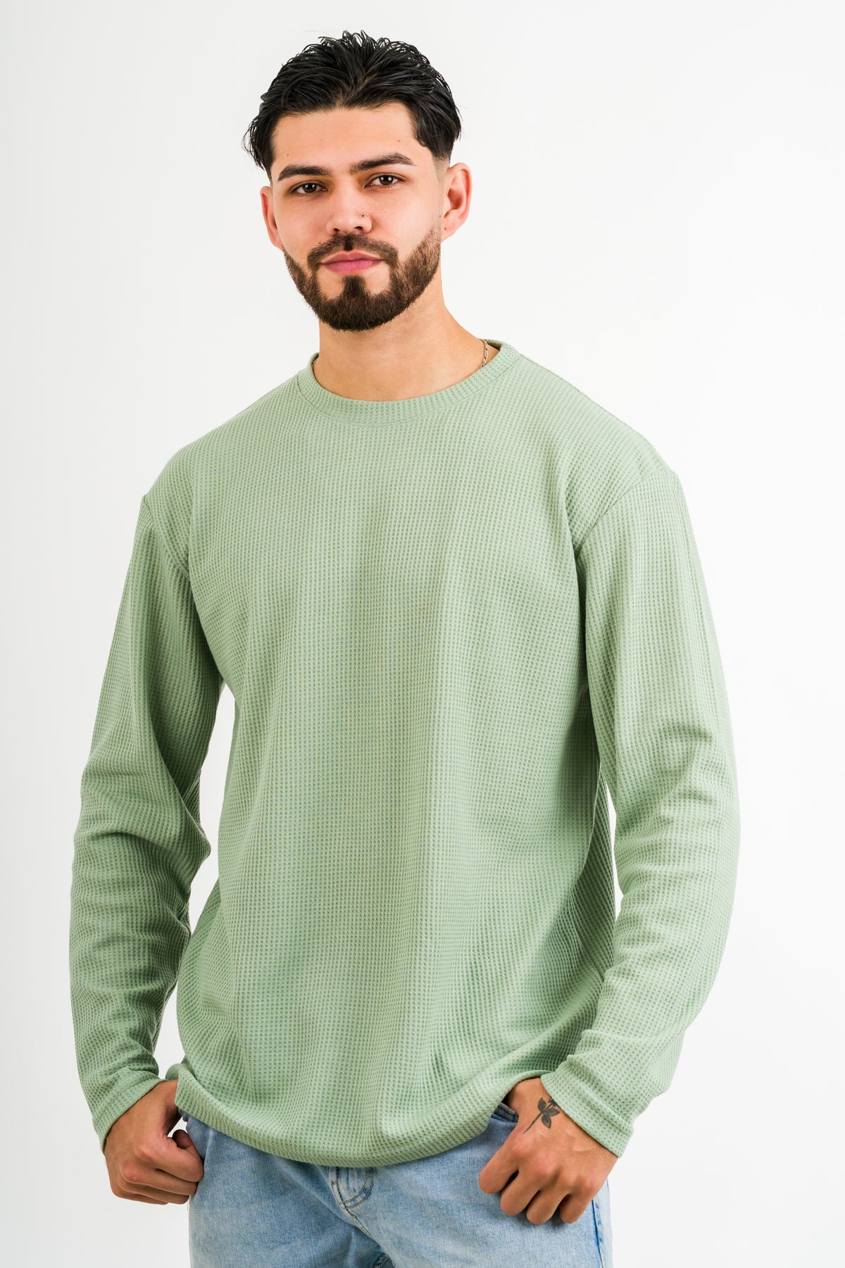 Camiseta ML Text Q Verde Pastel - Voszmen