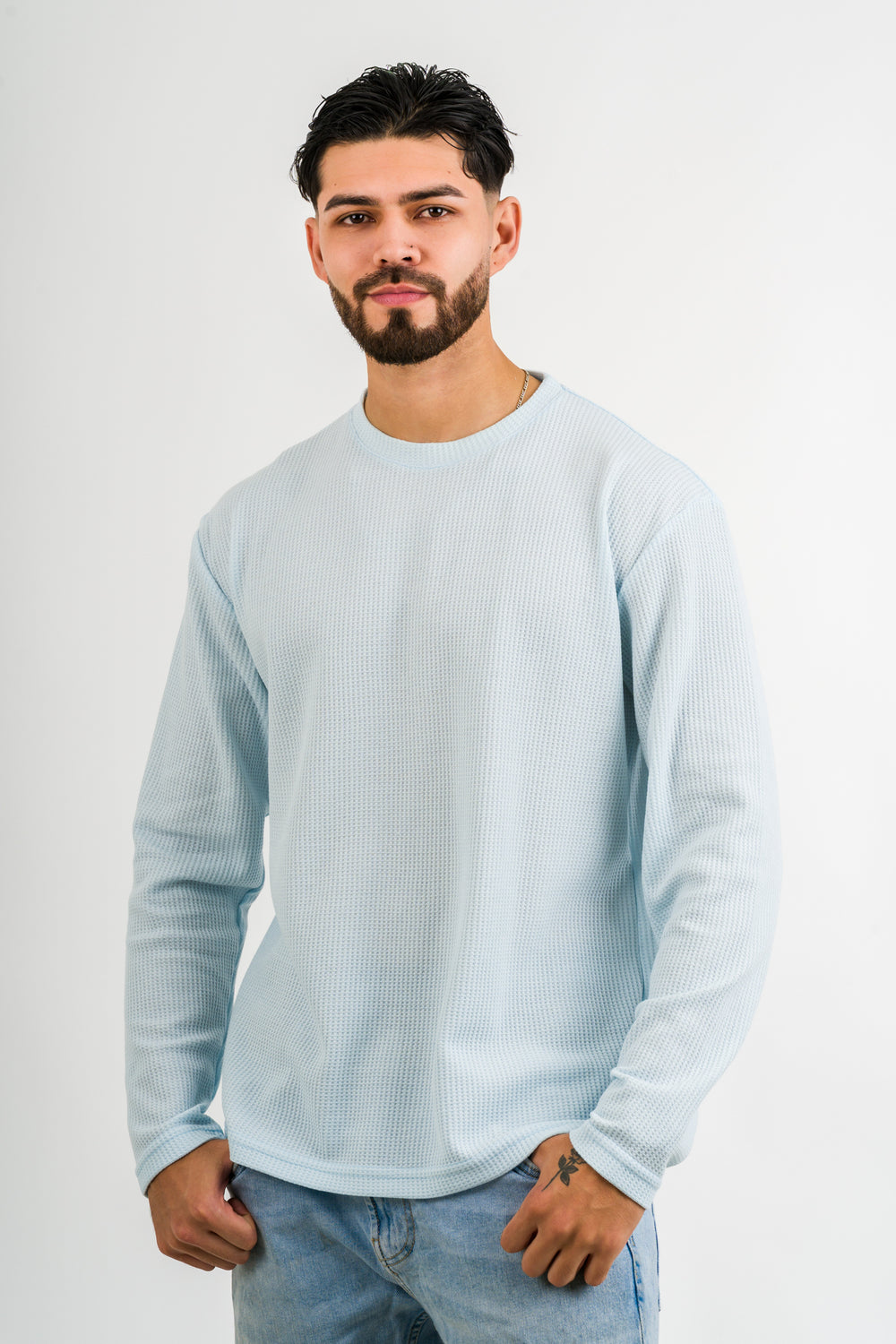Camiseta ML Text Q Celeste Claro