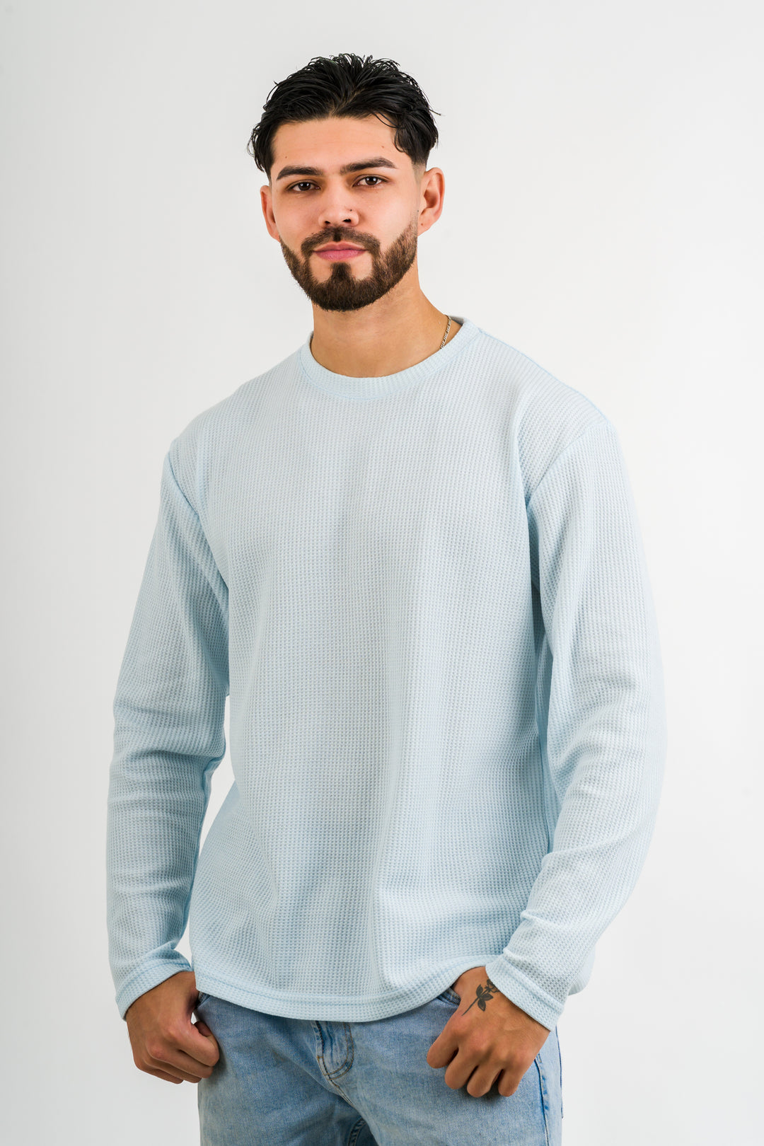 Camiseta ML Text Q Celeste Claro