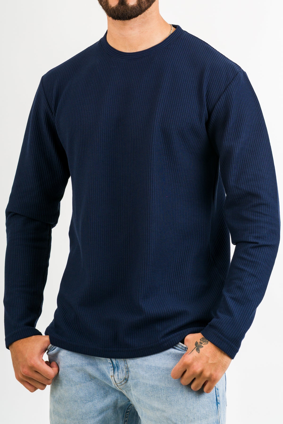Camiseta ML Text Q Azul Navy - Voszmen