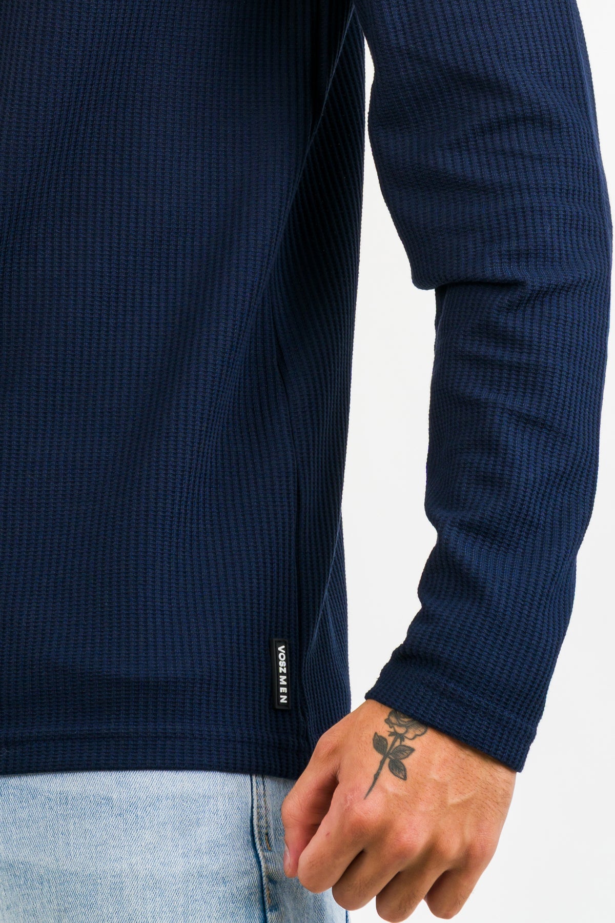 Camiseta ML Text Q Azul Navy - Voszmen