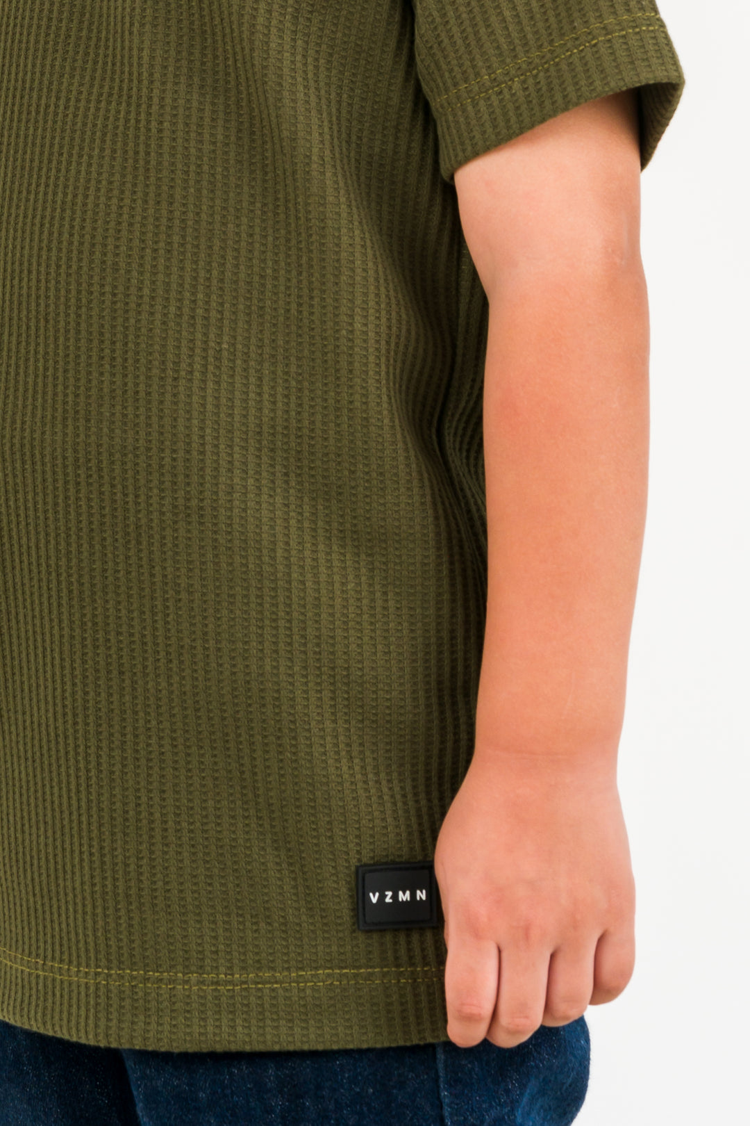 T-Shirt Text Q Kid Verde musgo
