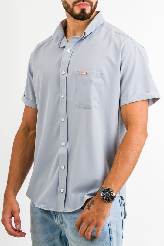 Camisa Button Triple Gris