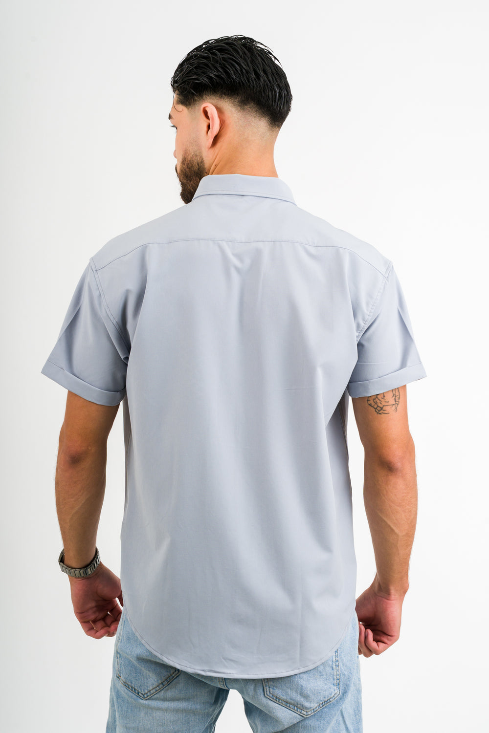 Camisa Button Triple Gris