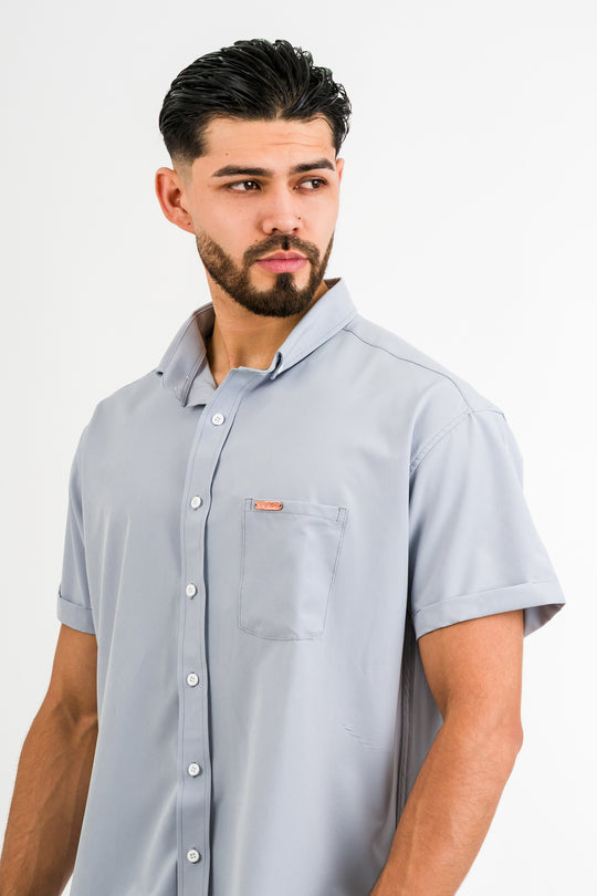 Camisa Button Triple Gris