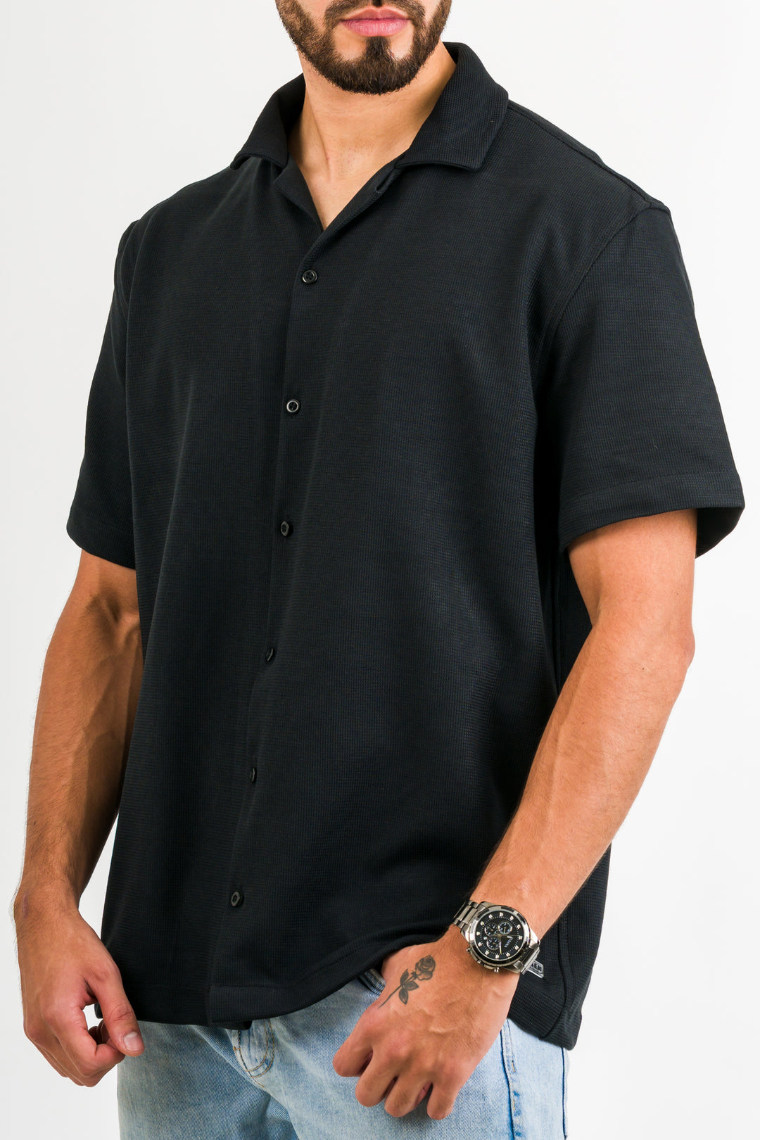 Camisa Text F Negro