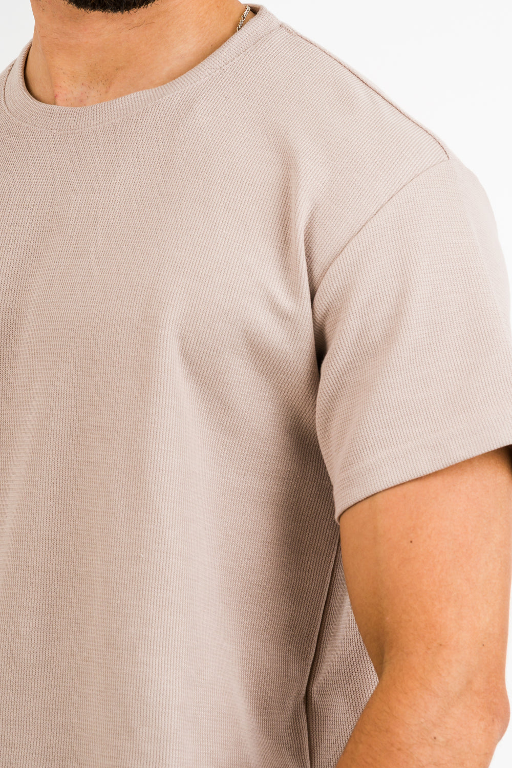 T-Shirt Text F Beige Oscuro