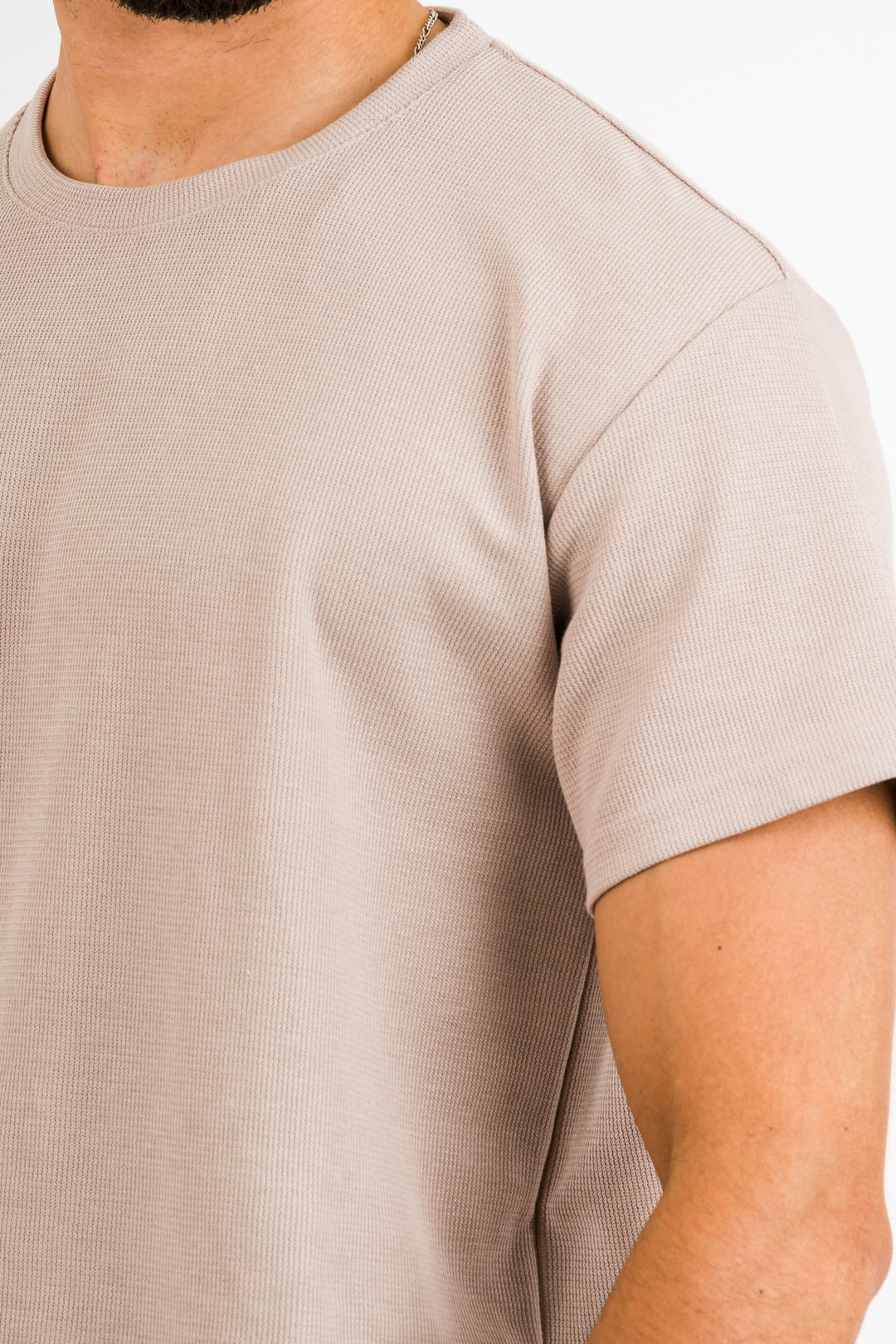 T-Shirt Text F Beige Oscuro