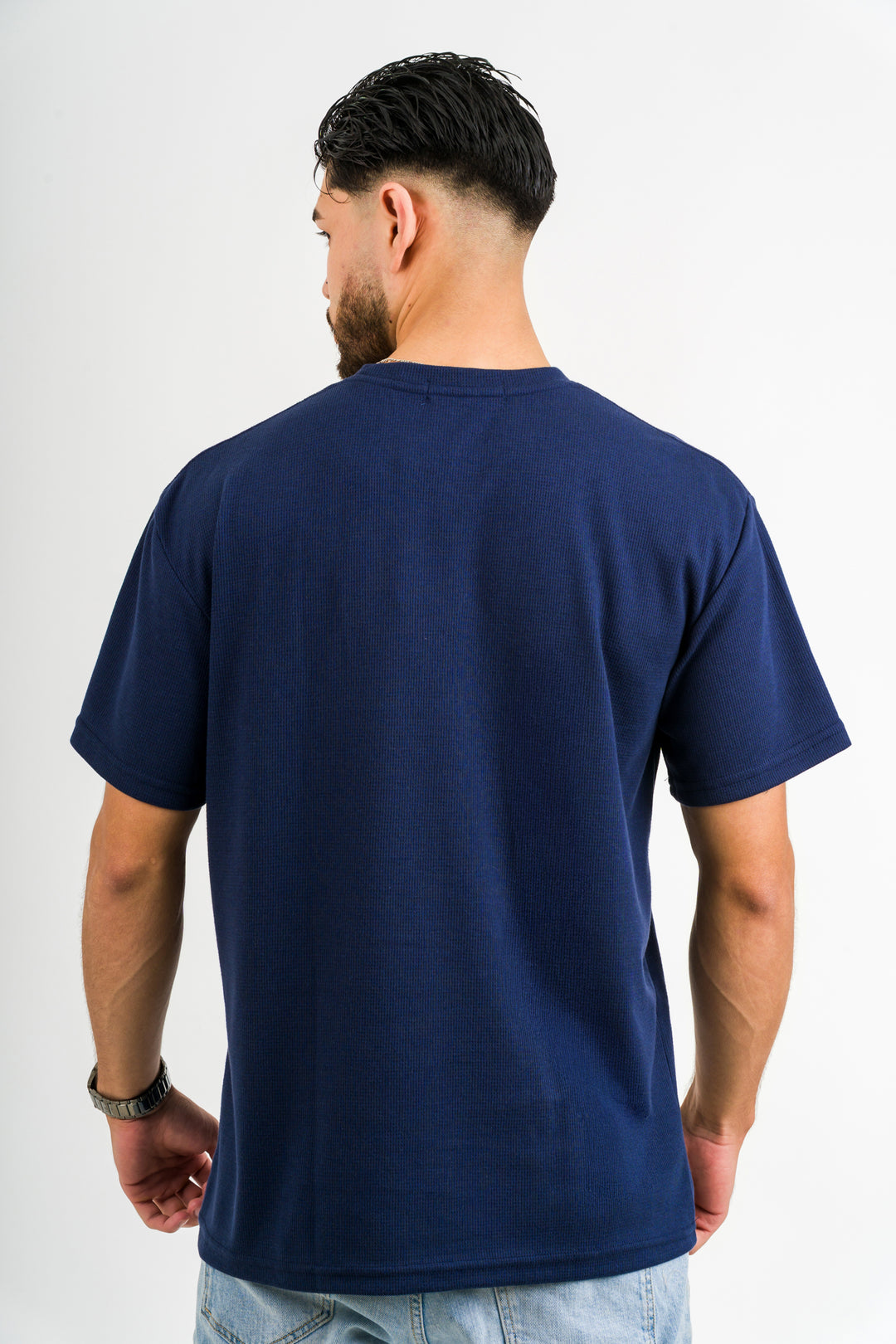 T-Shirt Text M Azul Navy