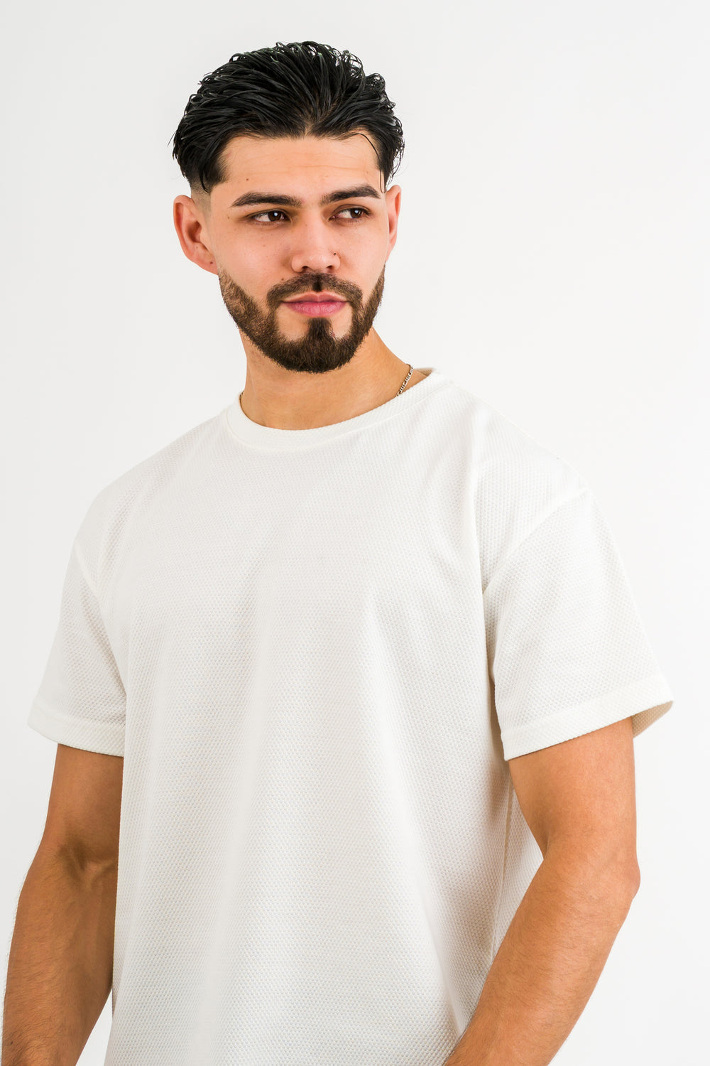 T-Shirt Text D blanco hueso