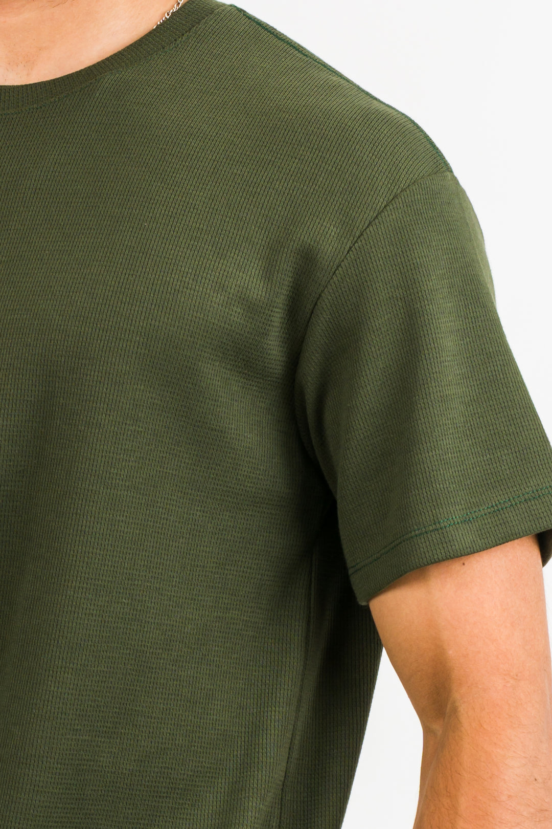 T-Shirt Text M verde musgo