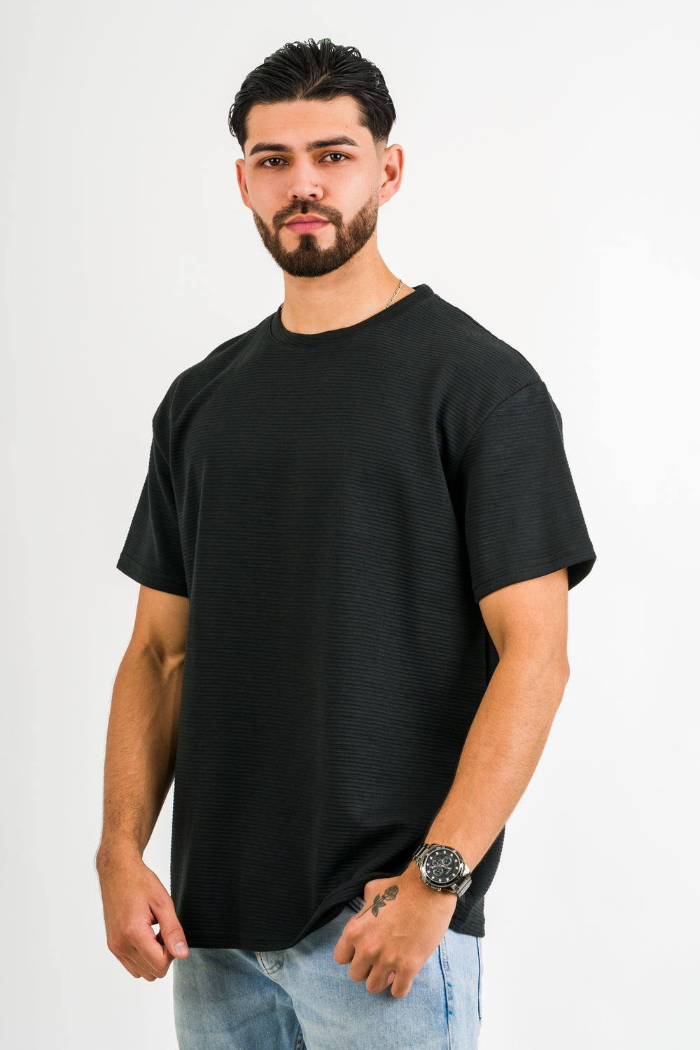 T-Shirt Text B Negro