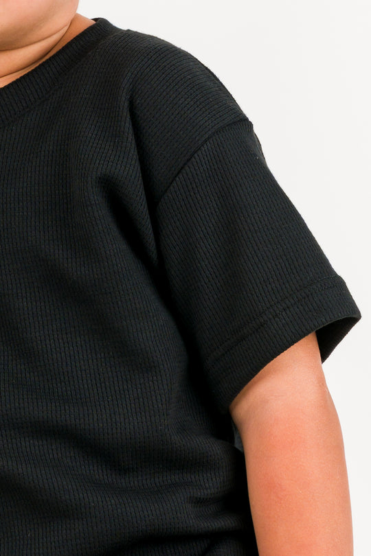 T-Shirt Text M Kid Negro